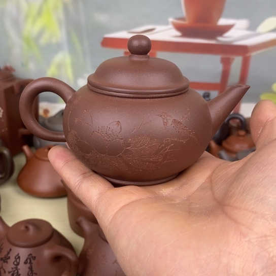 紫砂茶壶风釉原矿紫泥160cc半手工