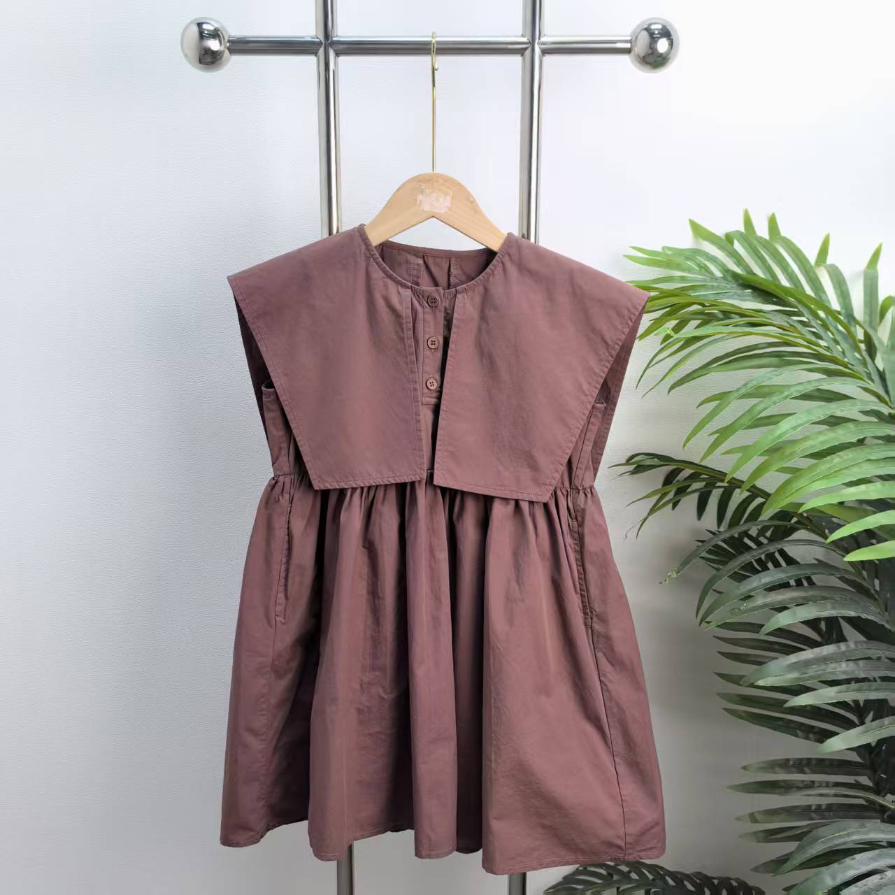 【5057L】茄紫色连衣裙B7-11