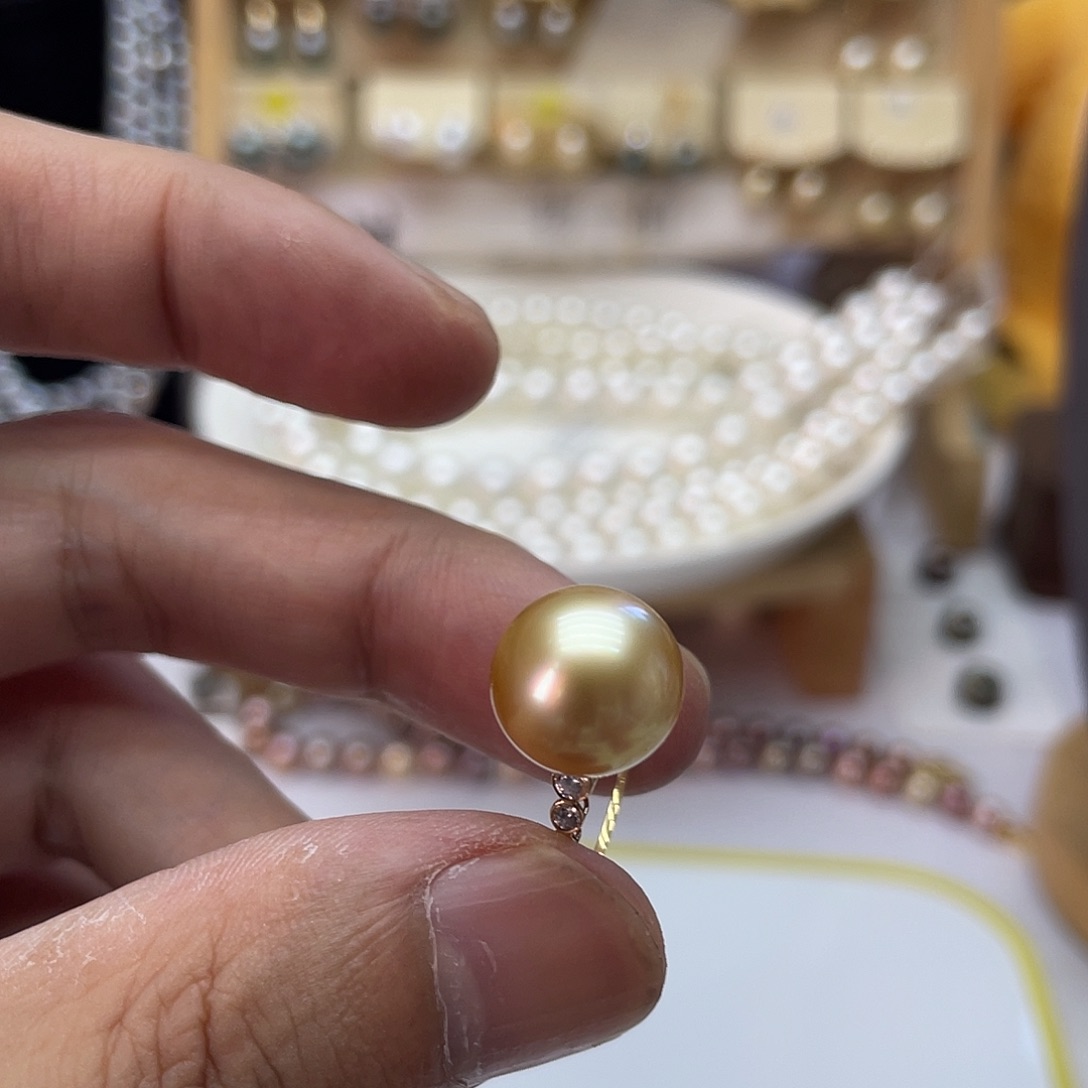 海水珍珠18K金镶嵌戒指