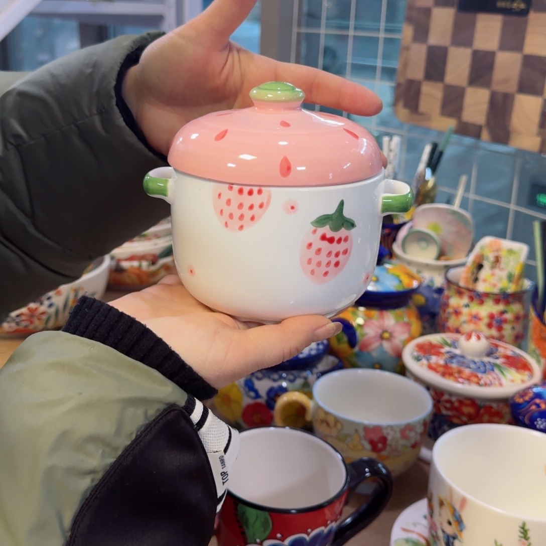 陶瓷500毫升炖盅一只看图