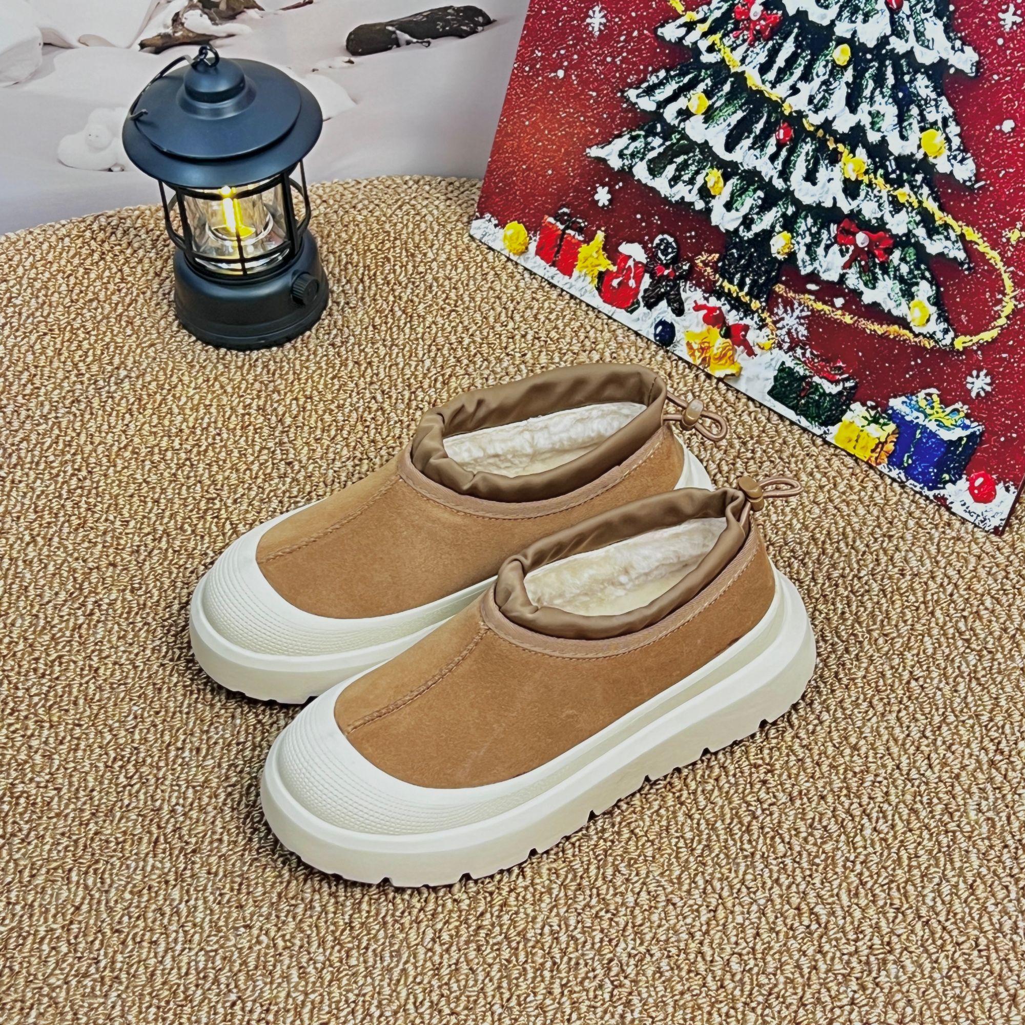 低帮-羊皮毛一体雪地靴-psl