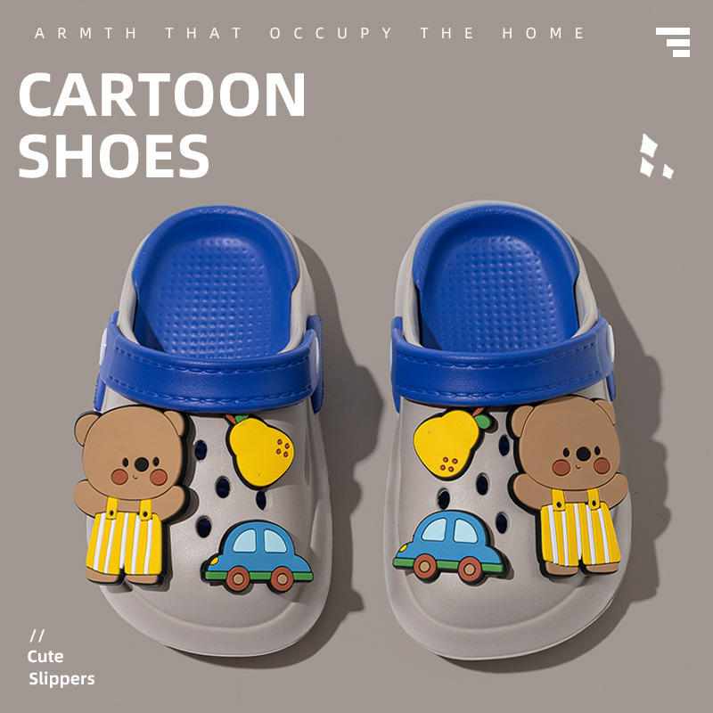 新款儿童拖鞋凉拖鞋女童夏季卡通可爱户外穿沙滩宝宝洞洞鞋男童