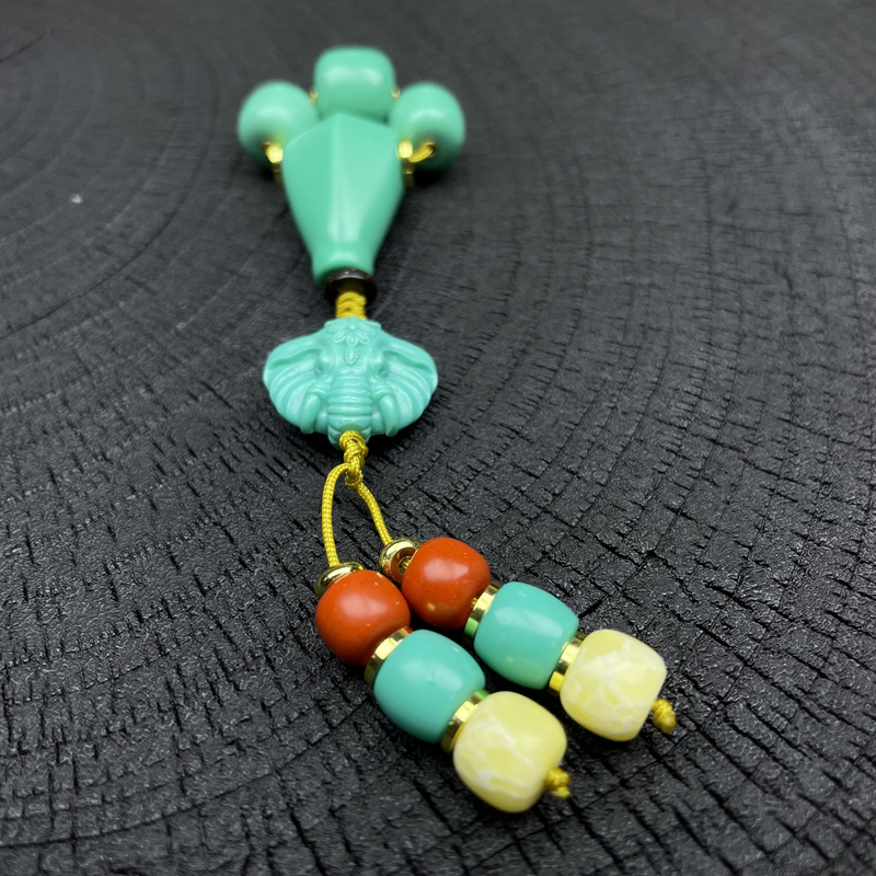 A4000文玩配饰顶珠腰珠三通套装象神背云鲨鱼背三通星