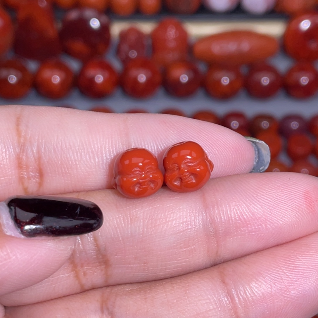 卍***卍南红玛瑙未镶嵌弥勒佛