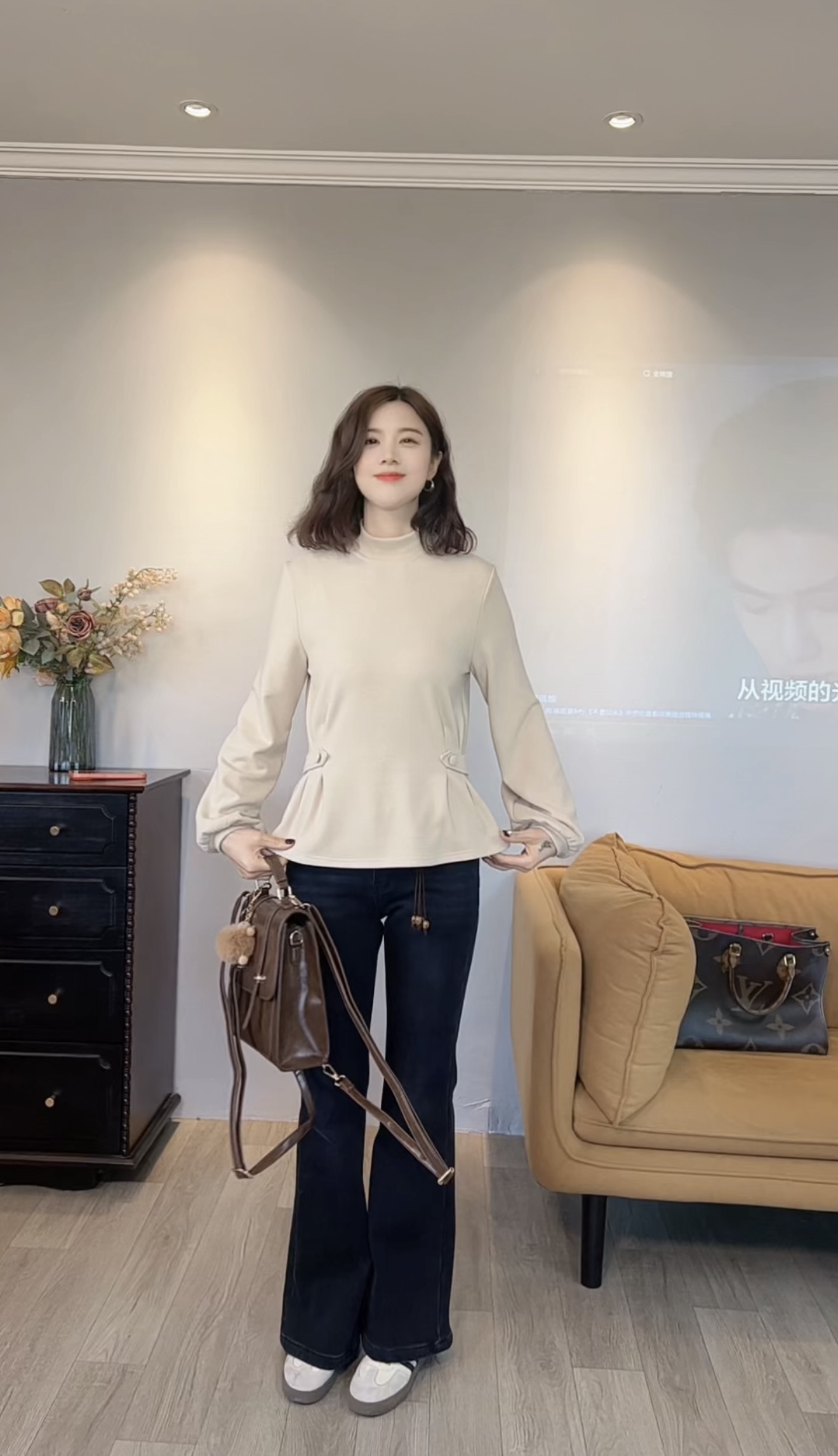 冬季速暖半高领打底衫双面绒感纯色优雅气质立领打底衫T恤