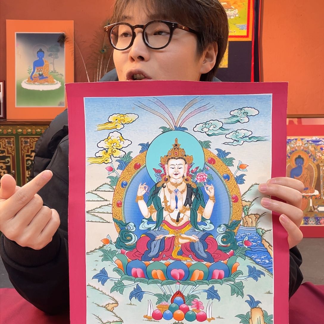 装裱画25×35四臂纯手绘