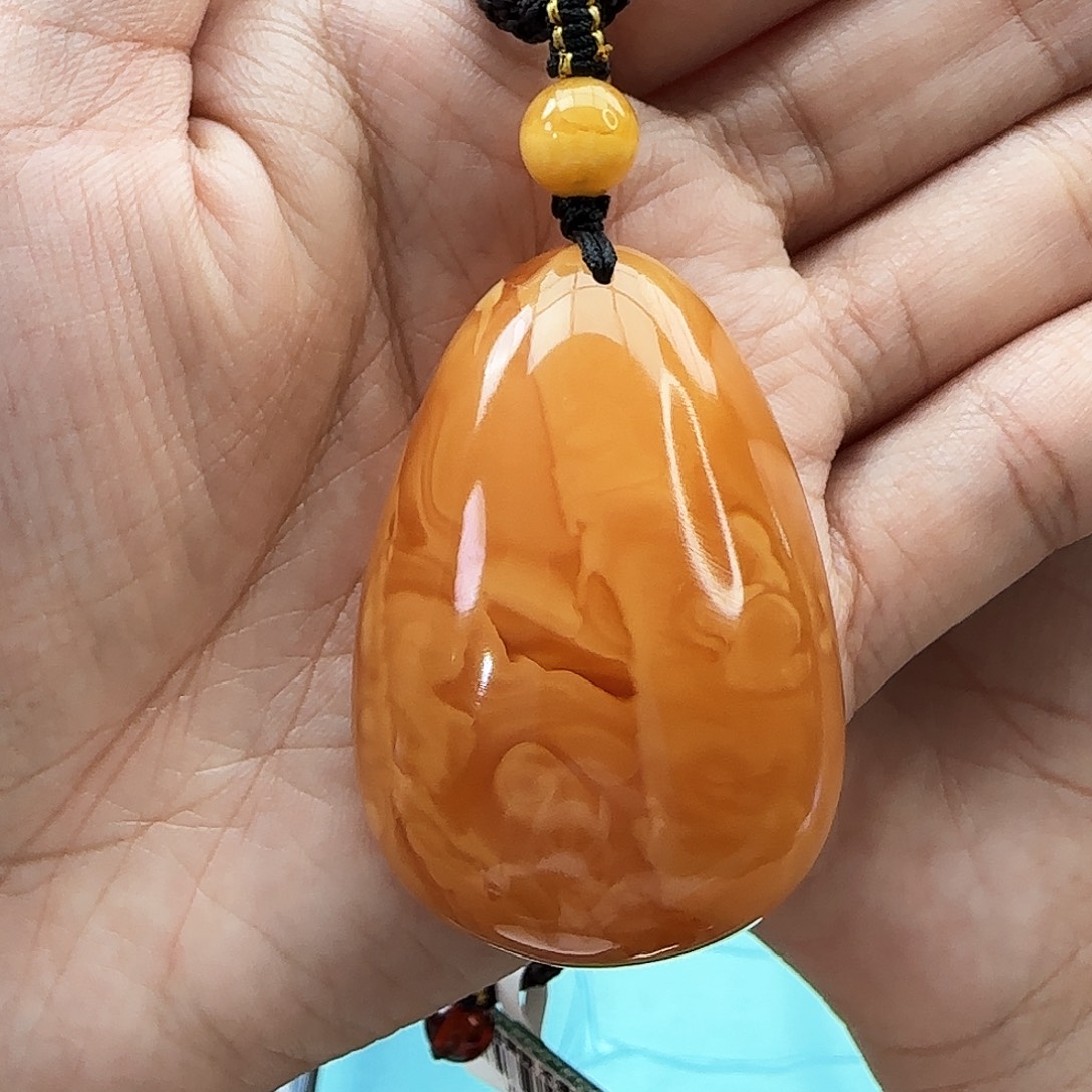 琥珀颈饰未镶嵌吊坠
