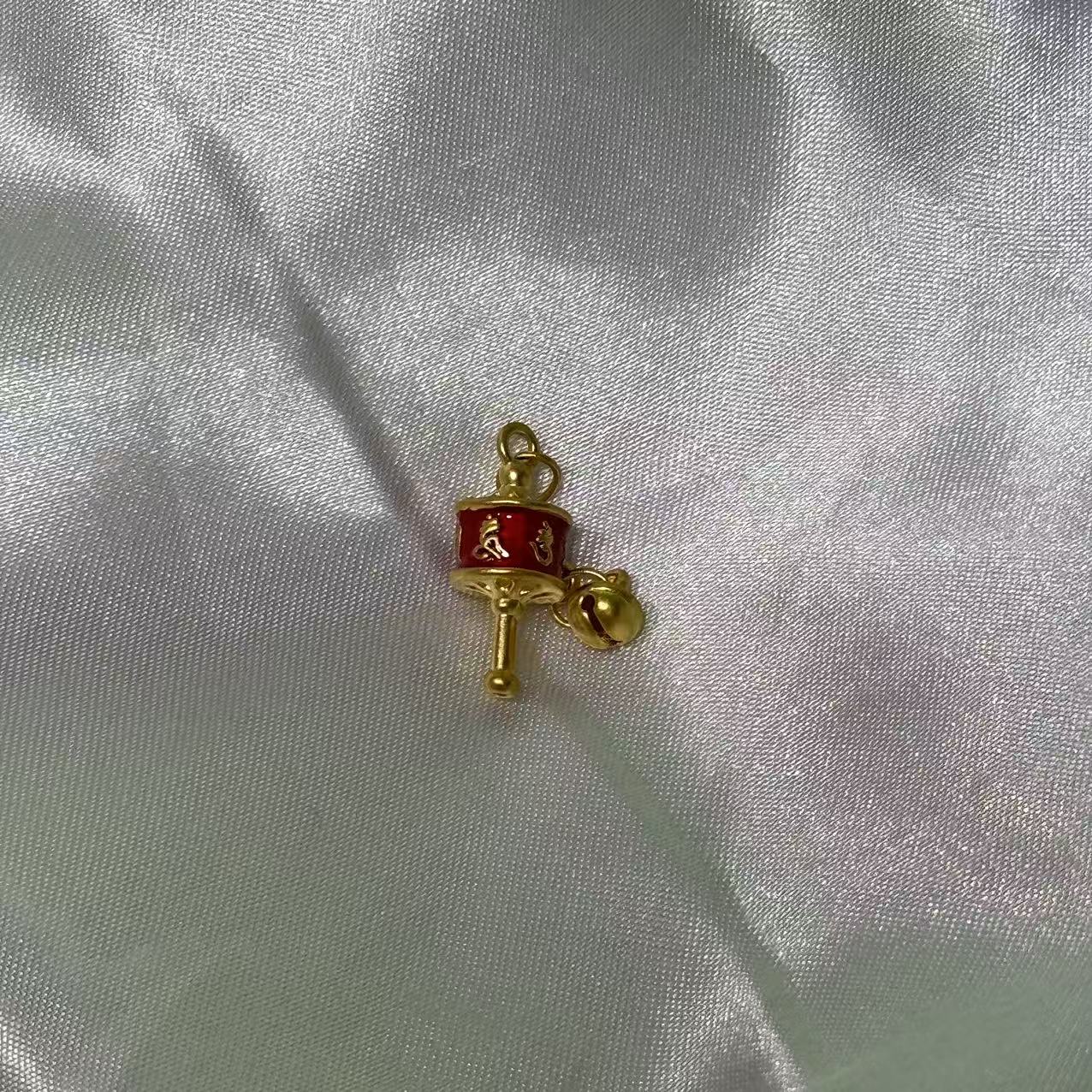 【足金999】红色转经筒 5D（编码25120297）