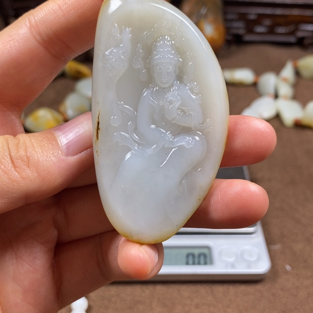 和田玉未镶嵌挂件