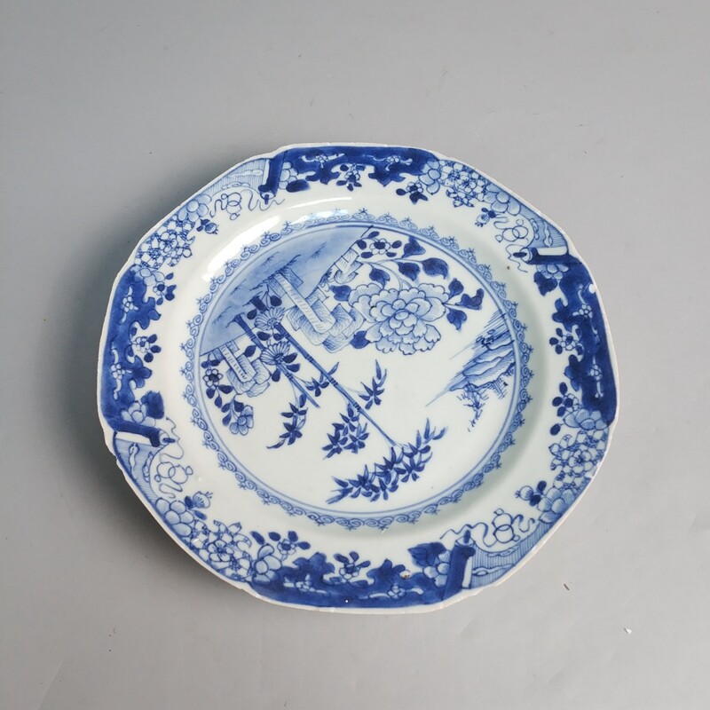 M25JO001989 - 清乾隆 青花节节高升花卉盘