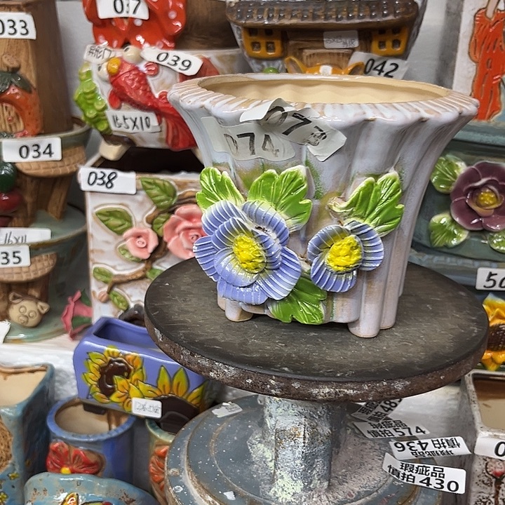 粗陶材质多肉花盆