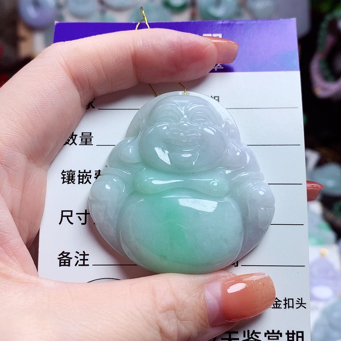 颈饰未镶嵌翡翠佛公15