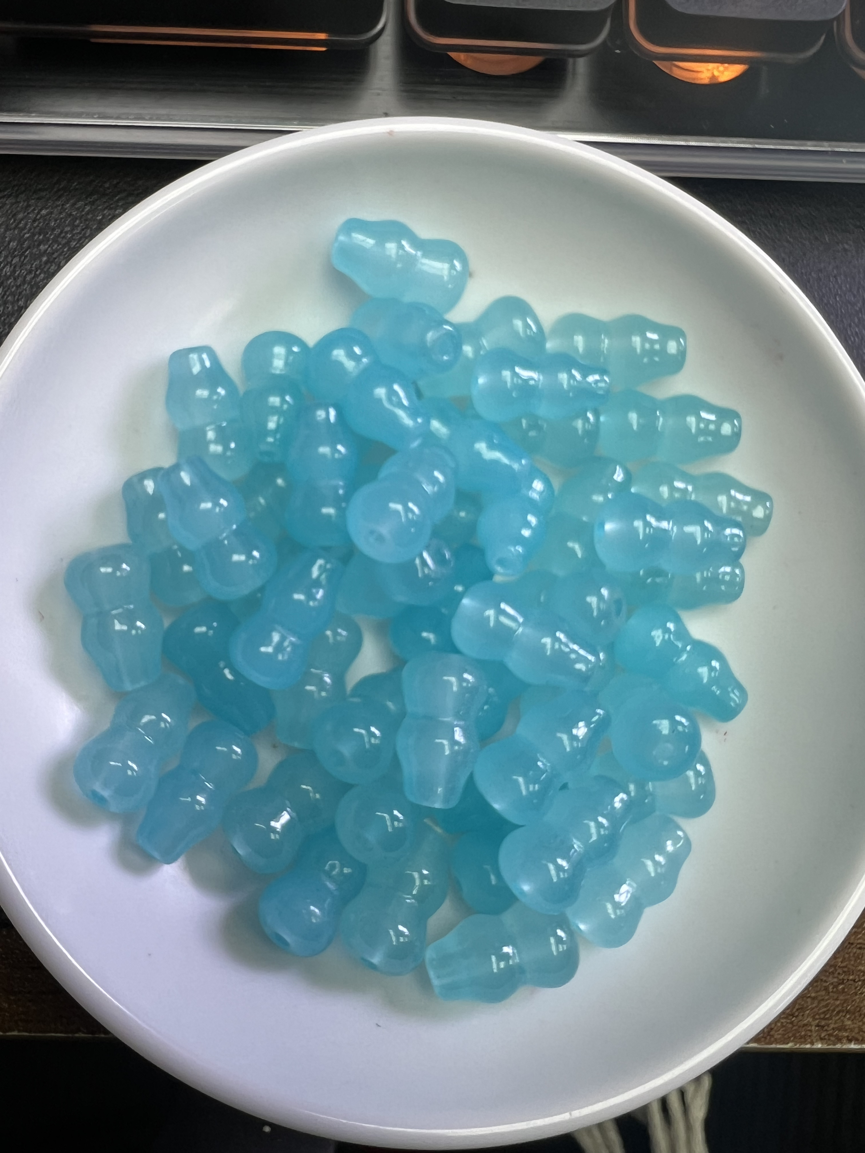 天然珠宝玉石 海蓝宝葫芦Y1830 14*8 15个 （赠弹力绳）