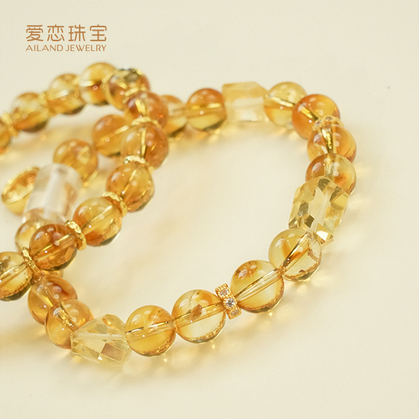 【橙心金曜】天然黄塔晶招米好运女性手串 多样性发其一水晶手串