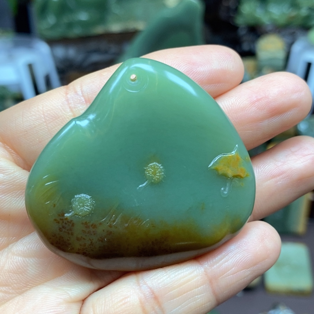 文***7岫岩河磨玉（透闪石质玉）未镶嵌挂件