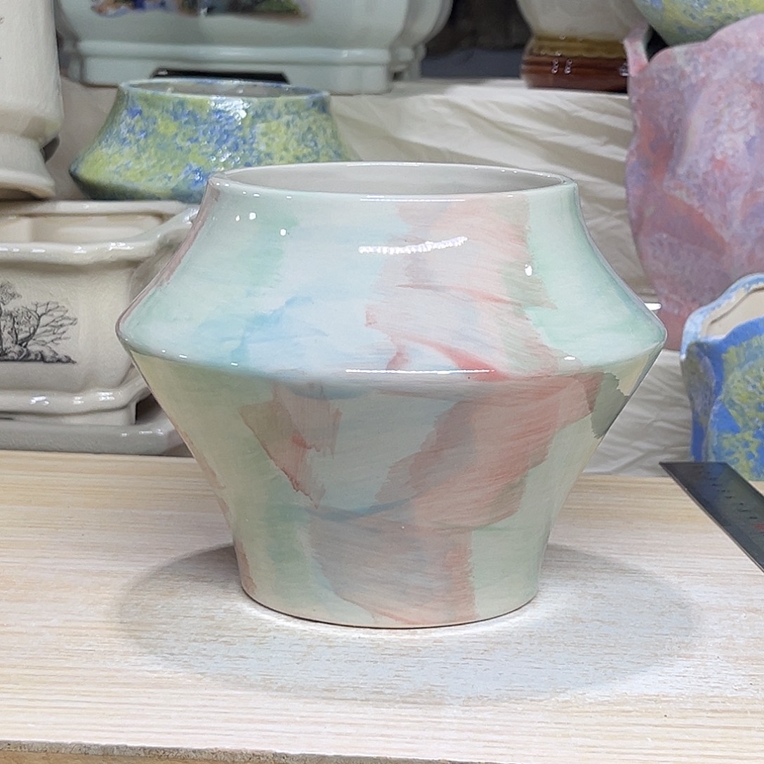 陶瓷绿植多肉微瑕花盆外口径：11*13