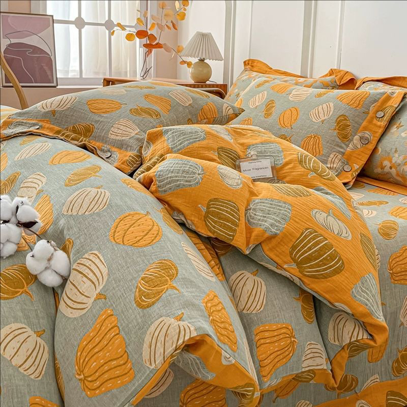 ［南瓜］被罩2米×2.3米加密AB版亲肤绒纱被罩