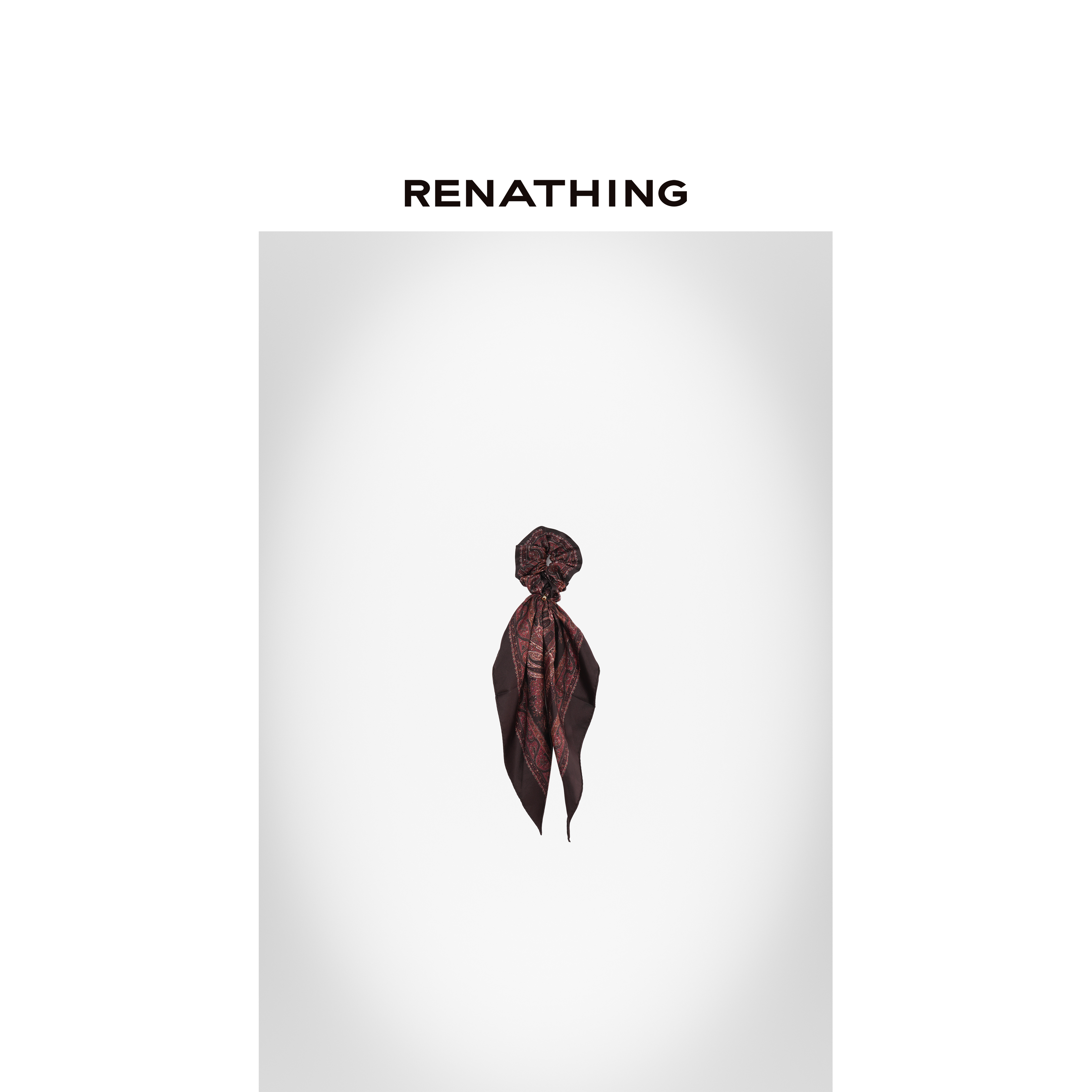 【RENATHING】佩斯利丝缎飘带发圈