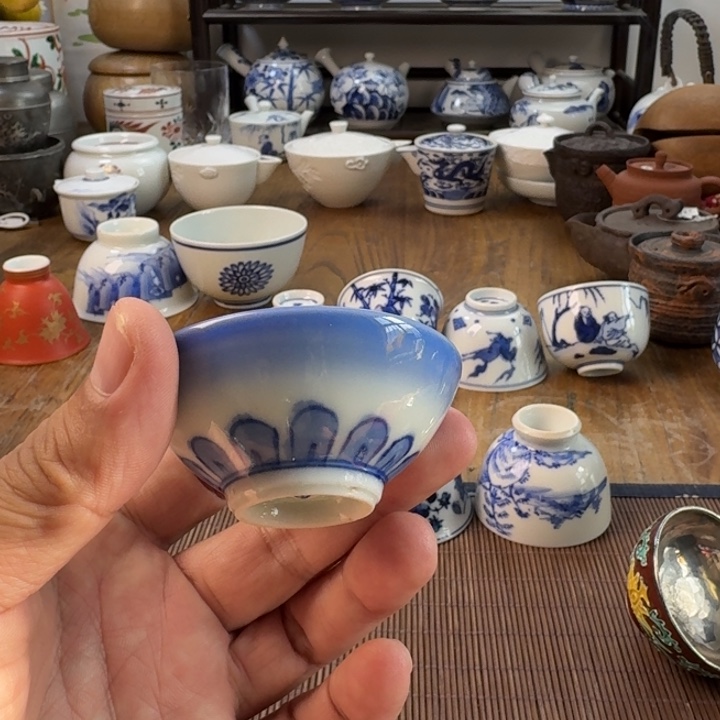 青花瓷器杯子茶具