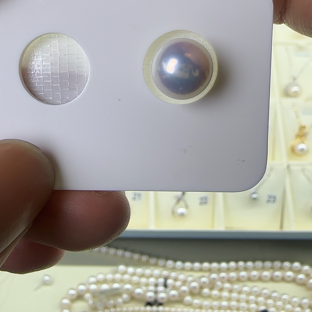 颈饰淡水珍珠银S925镶嵌9-10裸珠定制