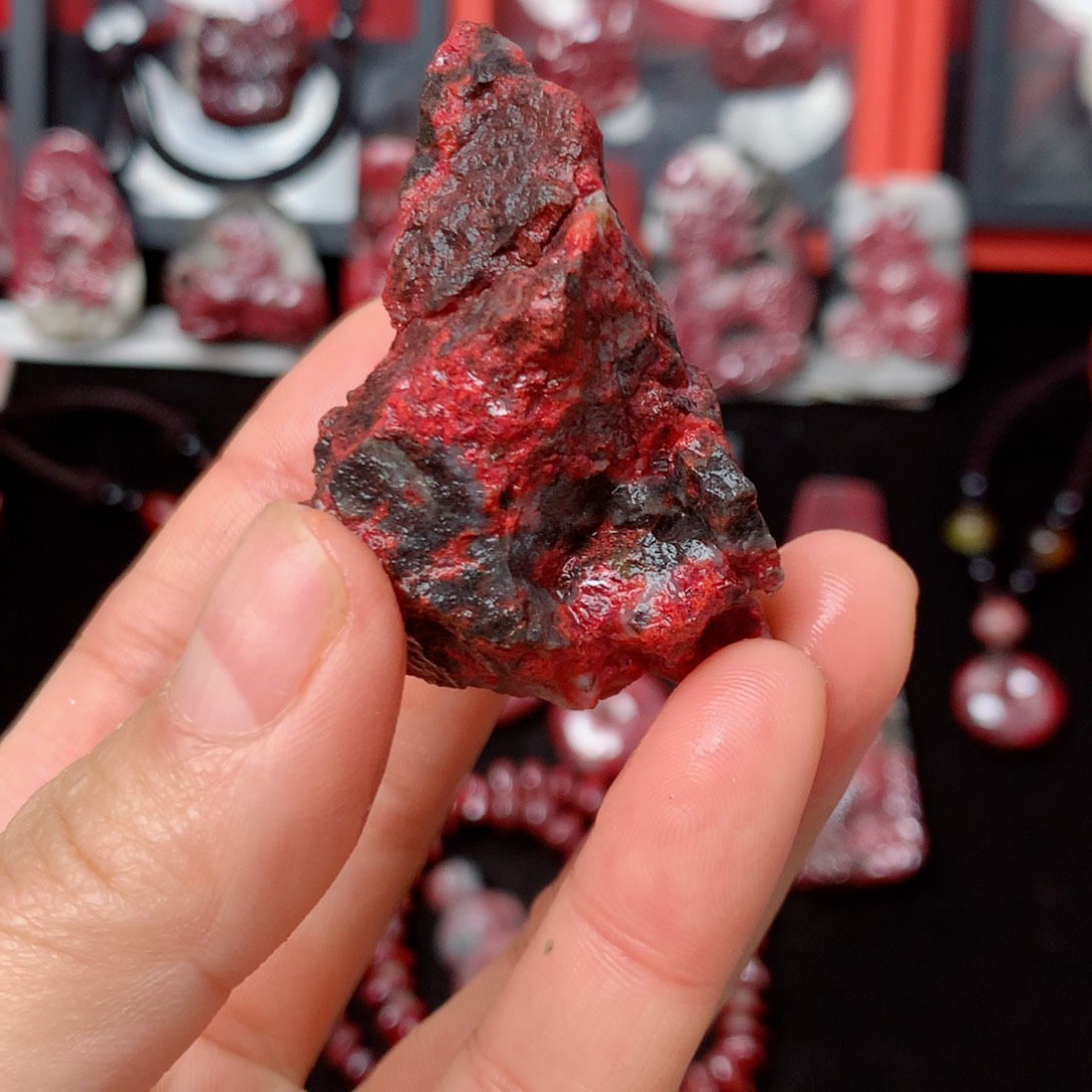 天然辰砂天然毛石