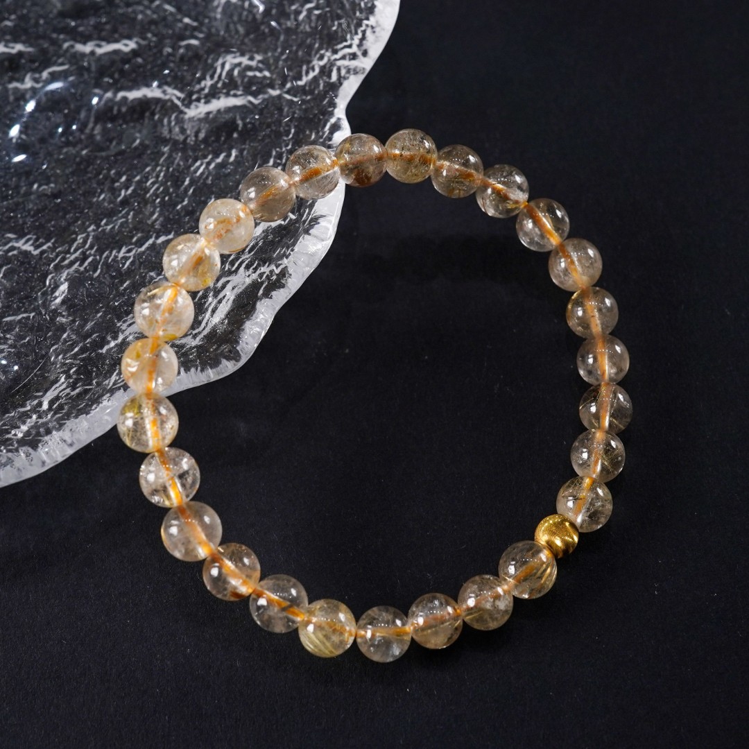 【老板娘夏天】18k金金发晶单圈手串S640ZC1555