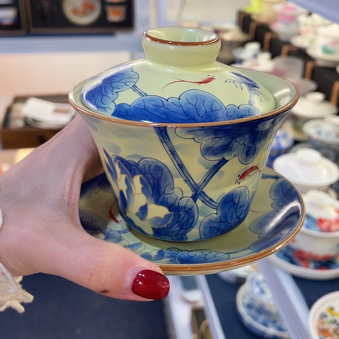 陶景德陶瓷盖碗茶具