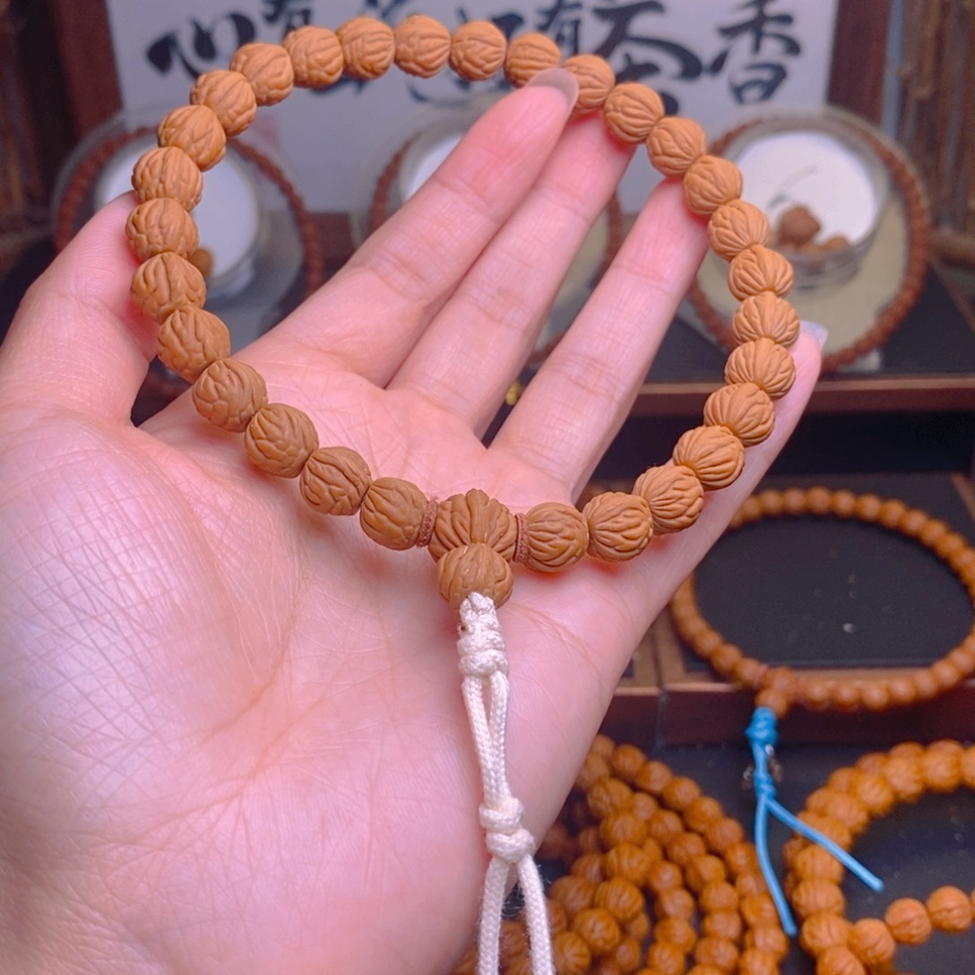 桃核手串龙文桃核10