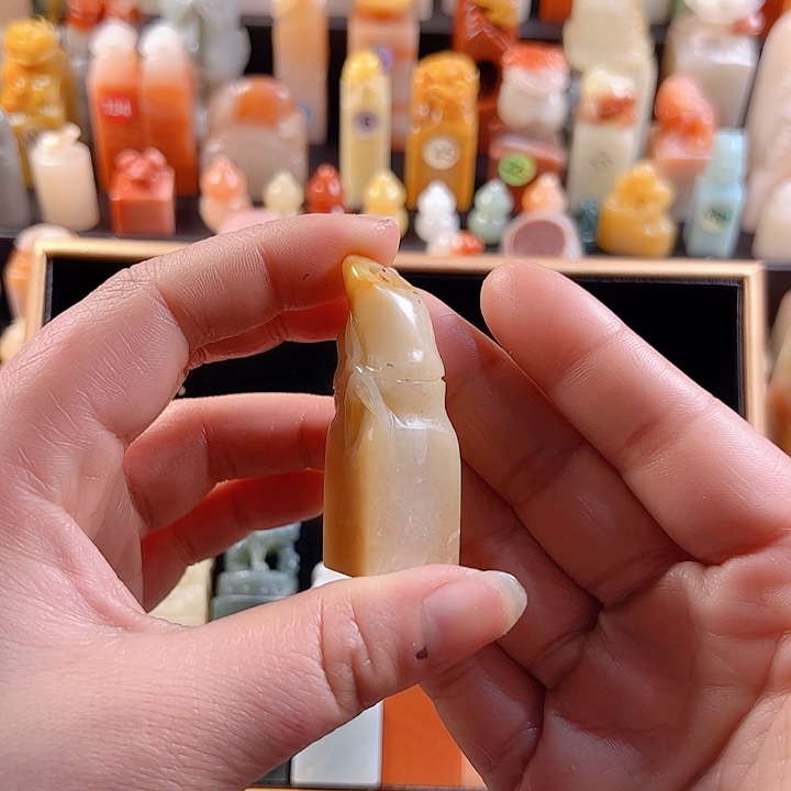 老挝石印石1.6厘米，竹子