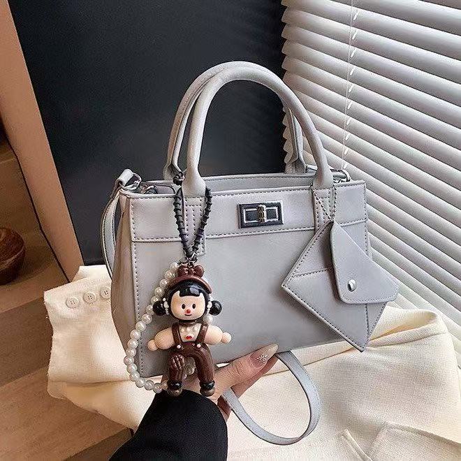 L（1-50）纯色方形防盗斜挎包年轻女士包包女士欧美个性托特包