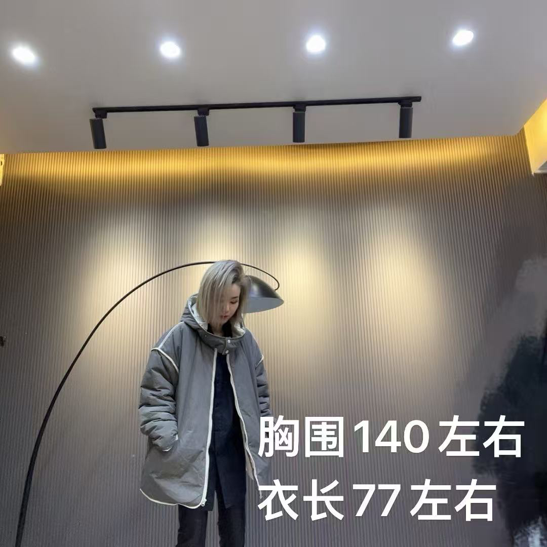 967#连帽加毛拉链棉服外套休闲外套上衣