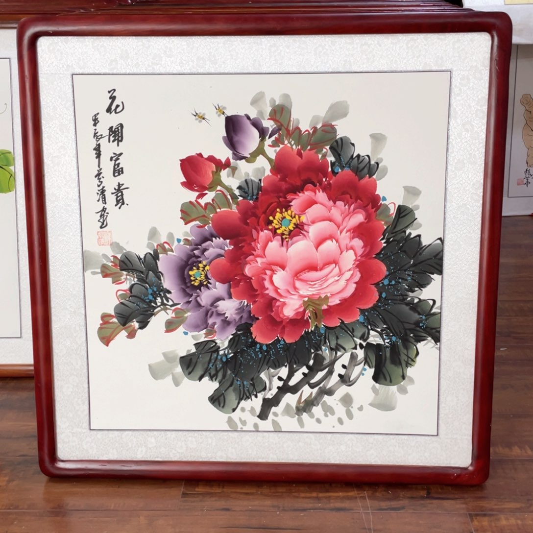 国画带框尺寸63*63厘米