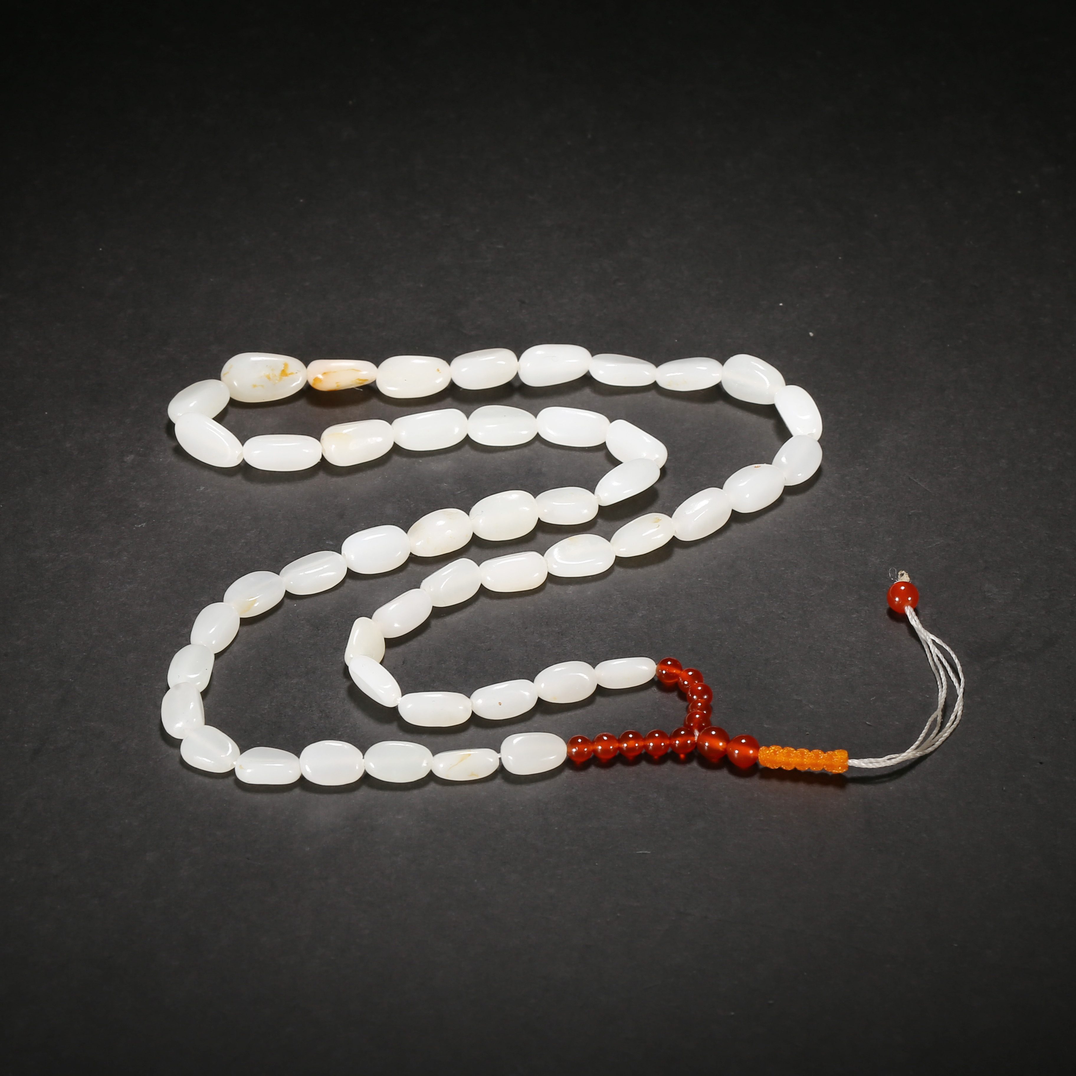 二十世纪*白玉随珍珠串饰/09JTY3076/和田玉【北京文博】