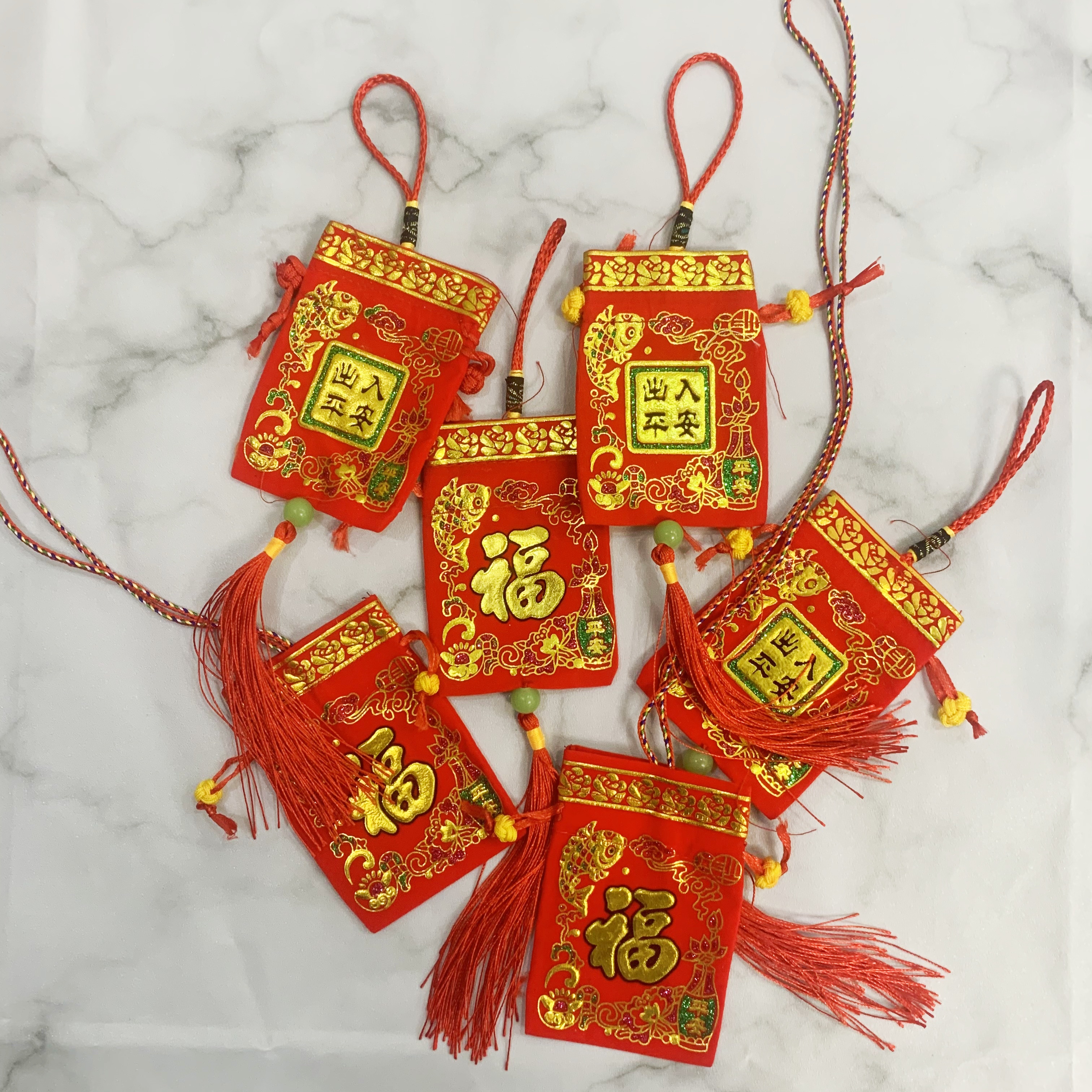 潮汕出入平安收纳袋符袋车挂件香火袋平安袋