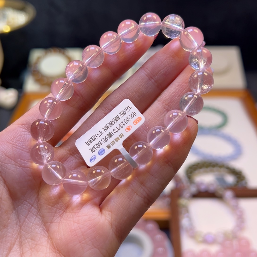 水晶手串未镶嵌端*粉利姆利亚9m