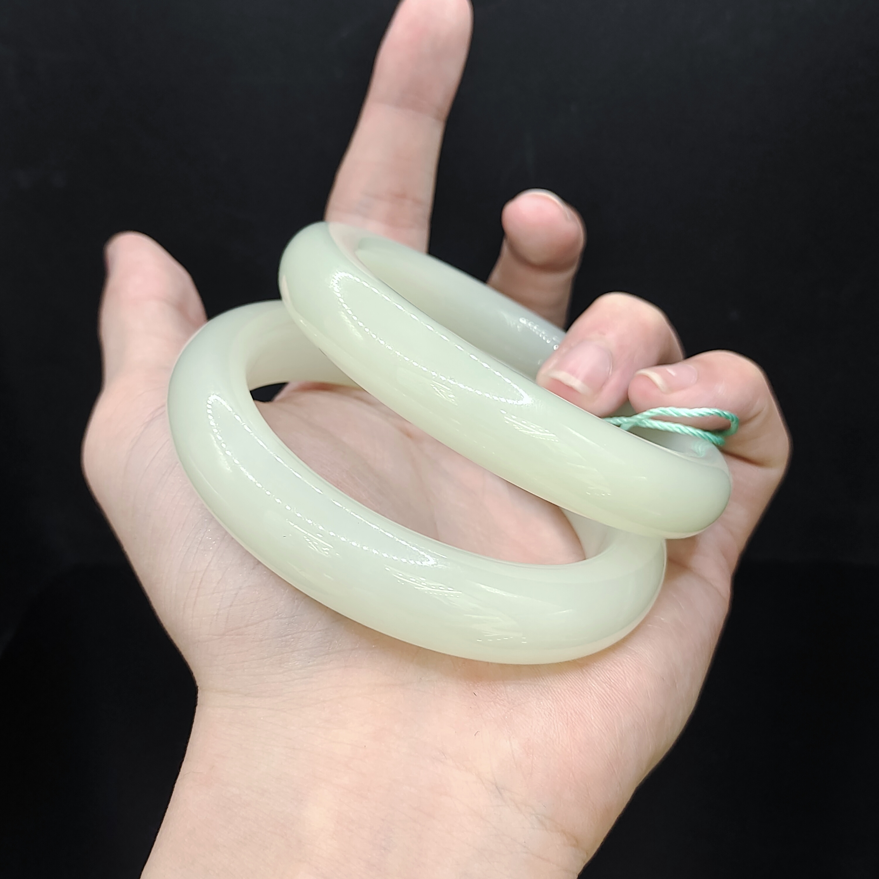 【李想精选】和田玉宽条手镯J37【多样性发其一】圈口52-62mm