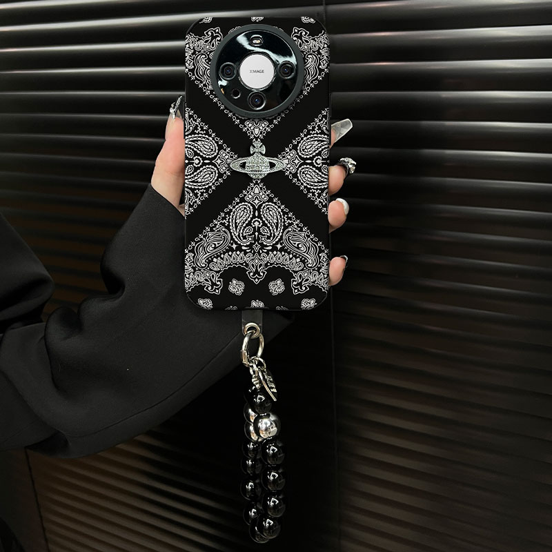 适用【华为mate60】2025复古花纹ins风小羊皮网红创意防摔手机壳女