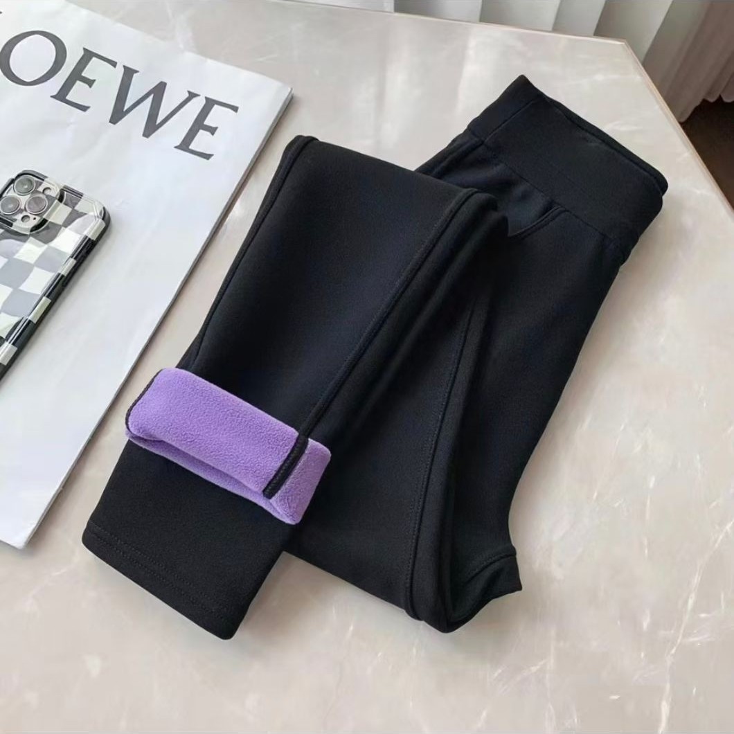 升级加绒加厚紧身铅笔魔术羊绒无痕小黑裤