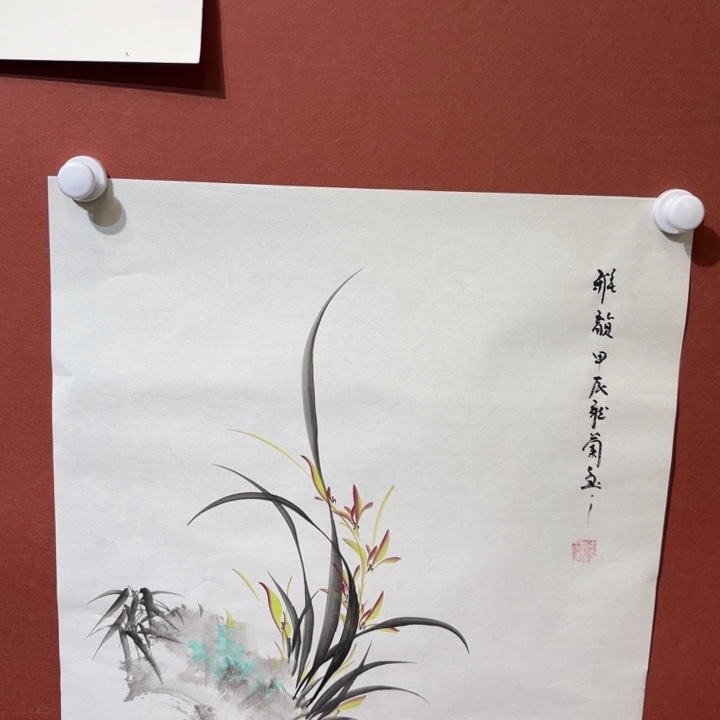 国画听兰老师花鸟