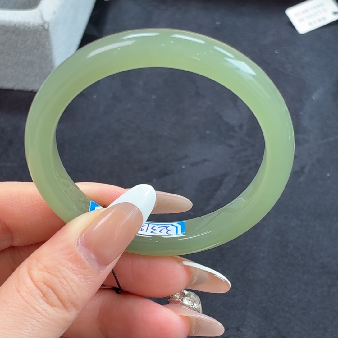 和田玉未镶嵌手镯冰底晴水起胶性价比11