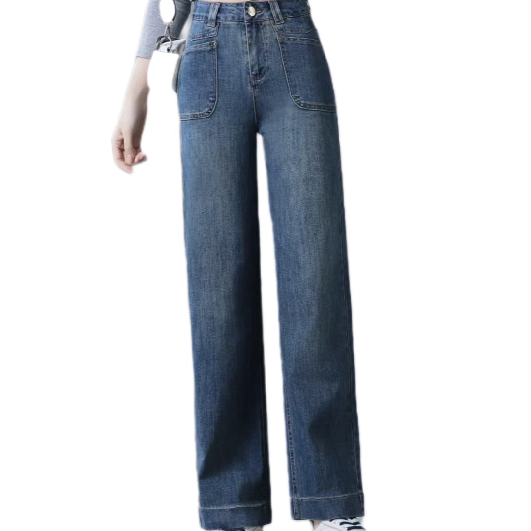 春秋新品09时尚潮流窄版显瘦直筒牛仔裤