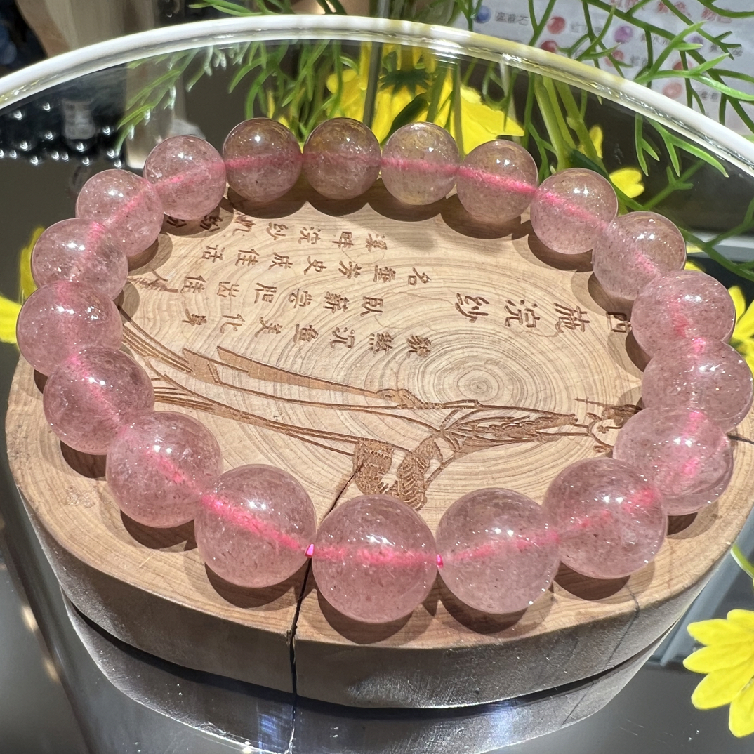 单圈草莓晶手串10mm
