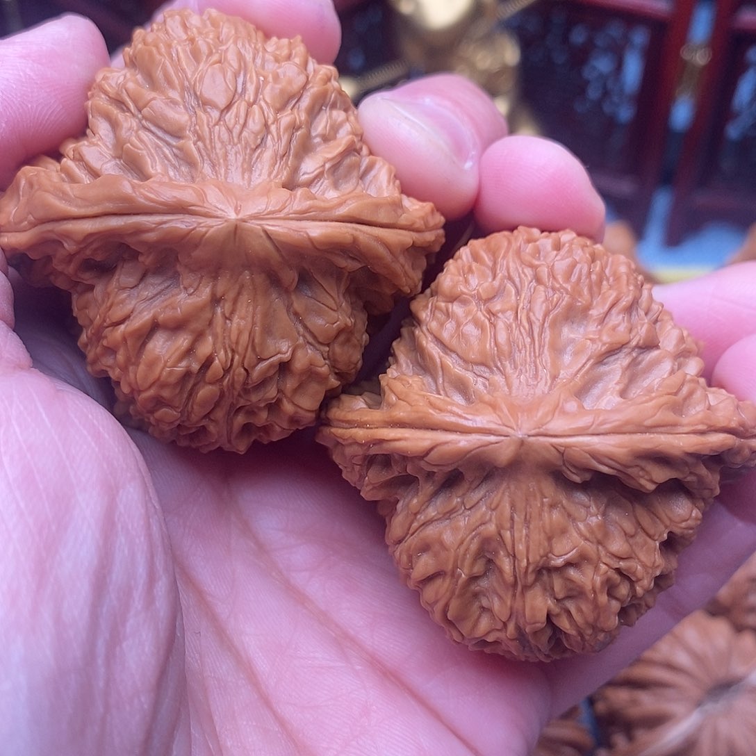 文玩核桃把件毕业全品绝配南疆石粗棱47.9尺