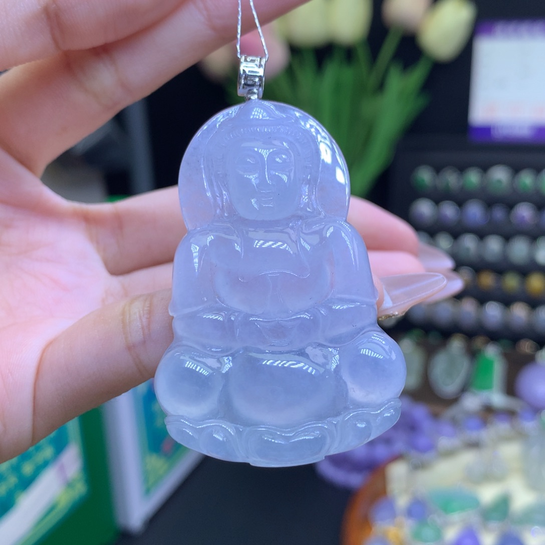 翡翠颈饰18K金镶嵌天然