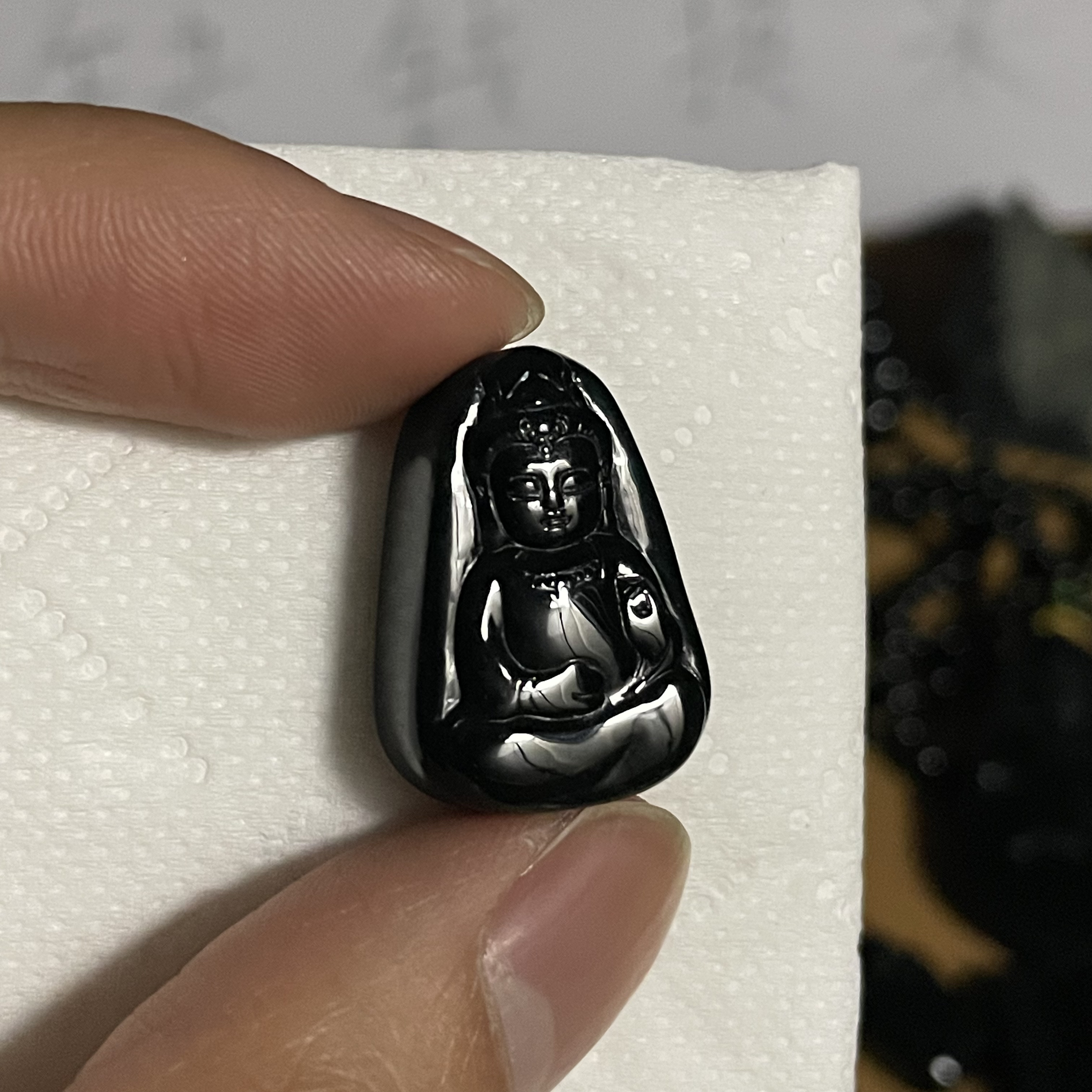 天然翡翠a货 宝宝素衣观音h