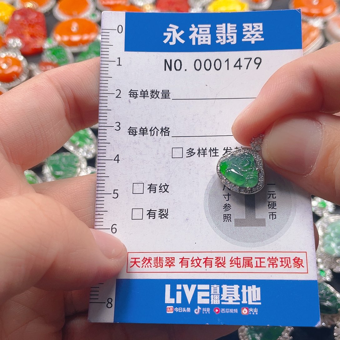 翡翠未镶嵌吊坠(不含链)