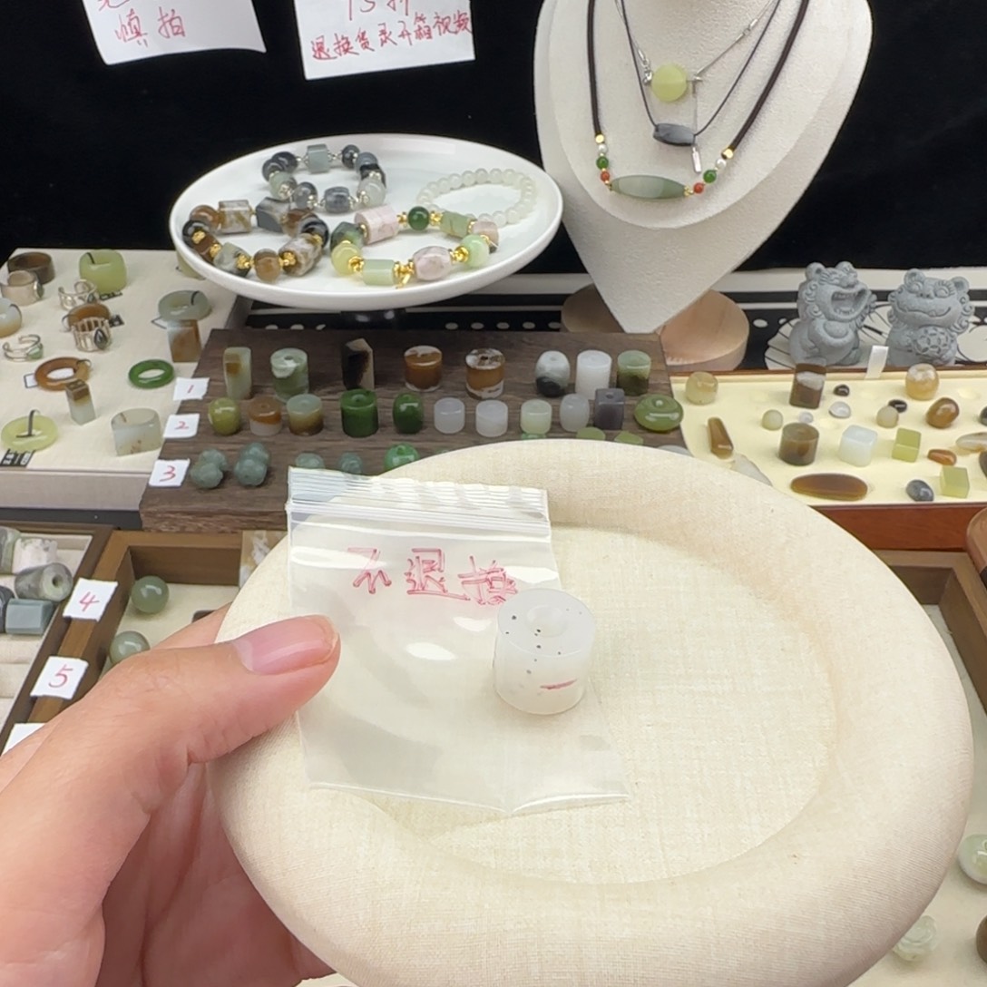 岁***、和田玉（糖玉）未镶嵌戒指定制切2。不退换