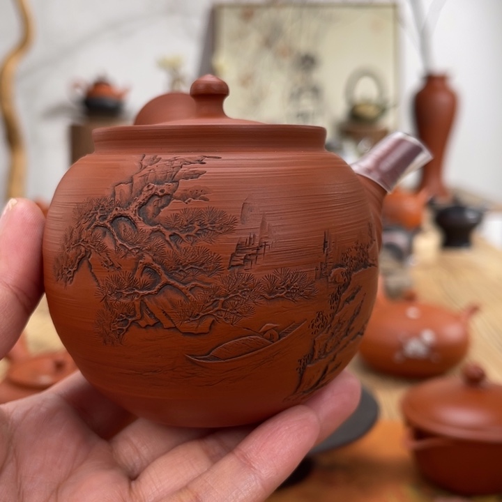 M****n常滑风月白道茶壶