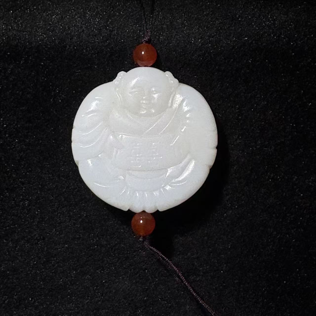 《清代》和田玉童子佩 山东国营文物商店25050200333-678