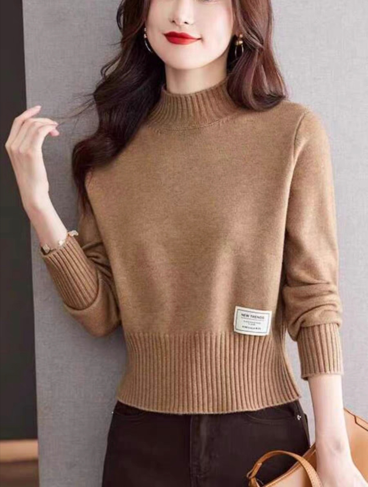 毛衣女冬季休闲百搭纯色仅限直播间下单